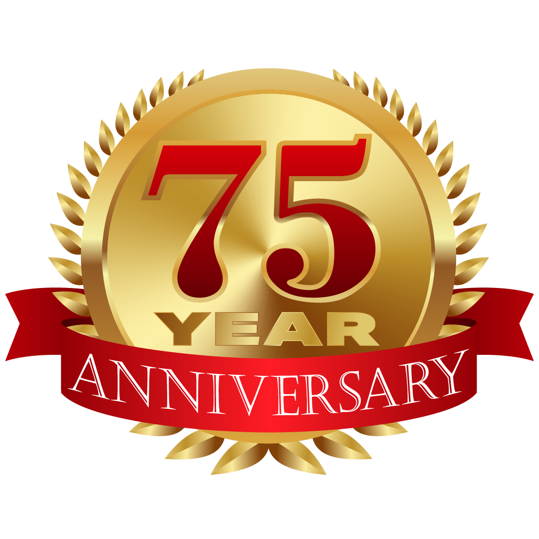75 Year Anniversary medallion